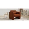 Vynxaria Modern Accent Chair Fabric Upholstered Comfy Reading Arm Chair Soft Padded Armchair,Burnt Orange - 4 of 4