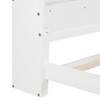 DOMETOUR Twin Pine Wood Bed with Bookcase Headboard ,LED Motion Sensor Light, Guardrails,White - 2 of 4