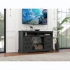 NicBex Fireplace TV Stand with 23"Electric Fireplace Insert for TV Up to 65",Modern Media TV Stand Console Table with 2 Sliding Doors,Black - 2 of 4