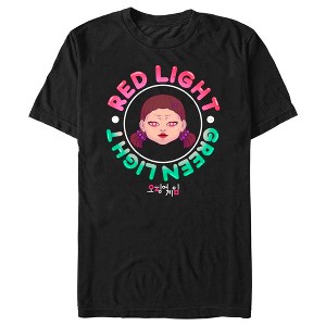 Men's Squid Game Red Light Green Light Doll T-Shirt - 1 of 4