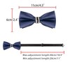 INSPIRE CHIC Men's Rhinestone Decor Pre-tied Adjustable Bow Tie - 3 of 4
