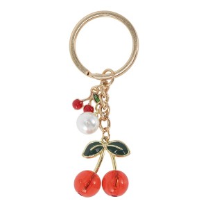Unique Bargains Enamel Cherry Handbag Charms Keychains 1 Pc - 1 of 4