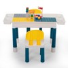 DOMETOUR All-in-One Kids Activity Table and Chairs Set, Building Block Table with 100Pcs DIY Blocks Toys, Study Desk for Toddlers - 2 of 4