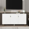 65" TV Stand with Three Doors and Adjustable Shelves for TVs up to 70", Sideboard Cabinet with Metal Legs for Living Room - 4 of 4