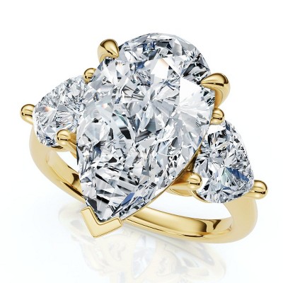 Pompeii3 5 1/2Ct Pear & Heart Certified Diamond Engagement Ring 14k Gold or Pt Lab Created