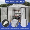 5.6x3.2Feet Outdoor Metal Storage Shed,Garden Shed with Lockable Door and Ventilation for Equipment, Mowers, Bikes - 3 of 4