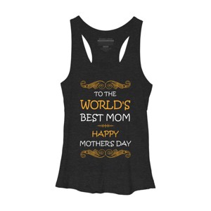 Women's Design By Humans Happy Mother's Day World's Best Mom By tmsarts Racerback Tank Top - 1 of 2