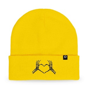 Dalix Heart of Bones Embroidered Beanie Skeleton Warm Winter Knit Hat for Women - 1 of 4