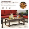 YARDSIGHT 2-Piece Patio Sofa Set with Coffee Table, Wood Frame and Wicker Outdoor Couch with Thick Cushions - 4 of 4