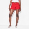 Women's Mid-Rise Loose Denim Shorts - Wild Fable™ Dark Red - 2 of 3