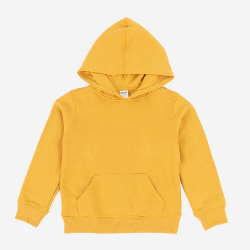 Mustard yellow pullover hoodie sale