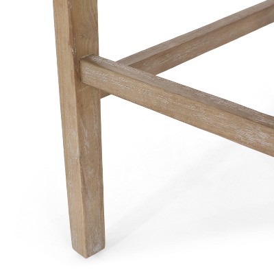 Charcoal and Natural Wood Cane Upholstered Barstools, Set of 2