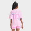 Girls' Hello Kitty Striped Jersey - Pink - 3 of 4