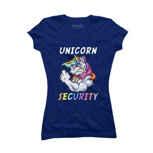 Junior's Design By Humans Halloween Dad Mom Daughter Adult Costume - Unicorn Security By MINHMINH T-Shirt - 1 of 3