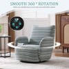 Okak Mid-Century Striped Fabric Swivel Lounge Armchair with Aesthetic Design,Leisure Accent Chair for Living Rooms,Relaxation Areas - 3 of 4
