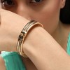 Women's Rope Open Bangle Bracelet - Champayne Gold - 4 of 4