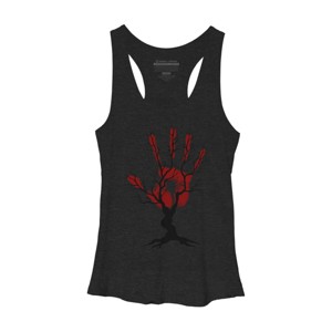 Women's Design By Humans Halloween Tree By aisenArt Racerback Tank Top - 1 of 3