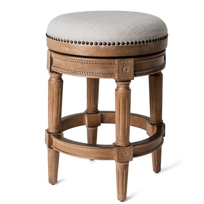 Maven Lane Pullman Backless Swivel Fabric Counter Height Bar Stool
