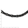 Black Bow Jewelry Mens 8mm Black Plated Stainless Steel Anchor Chain Necklace, 24 Inch - 4 of 4