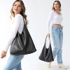Hobo Bags for Women Soft Vegan Leather Shoulder Handbag Slouchy Tote Purses - 2 of 4
