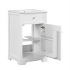 ChicFurnit Bathroom Storage Cabinets Bathroom Floor Storage Cabinet Functional Bathroom Cabinet with Drawer for Bathroom, White, 20"*18"*34" - 3 of 4
