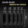 Weight Plates, 15-45LB Bumper Plates Set of 2 - 2in Olympic Rubber Weights with Steel Hub for Strength Training Home Gym - 4 of 4
