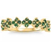 Pompeii3 1/2Ct Natural Emerald Wedding Ring Anniversary Stackable 14k Yellow Gold Band - 3 of 4