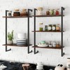 OUTSUPPLY 3 Tier and 2 Tier Bathroom Shelves, Metal and Wood Hanging Storage Bookshelf - 4 of 4