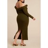 ELOQUII Cableknit Off Shoulder Maxi Dress - 3 of 3