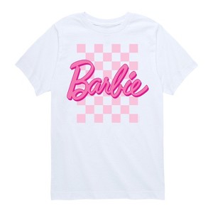 Boys' - Barbie - Checkered Logo Short Sleeve Graphic T-Shirt - 1 of 4