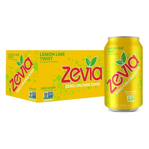 Zevia Lemon Lime Twist Zero Calorie Soda - 8pk/12 fl oz Cans - image 1 of 4