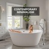 SUMERAIN Freestanding Bathtub Faucet High Flow WaterSense Floor Mount Tub Filler, Brushed Nickel - 2 of 4