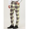 Lars Amadeus Men's Color Block Slim Fit Flat Front Plaid Dress Pants - 2 of 4