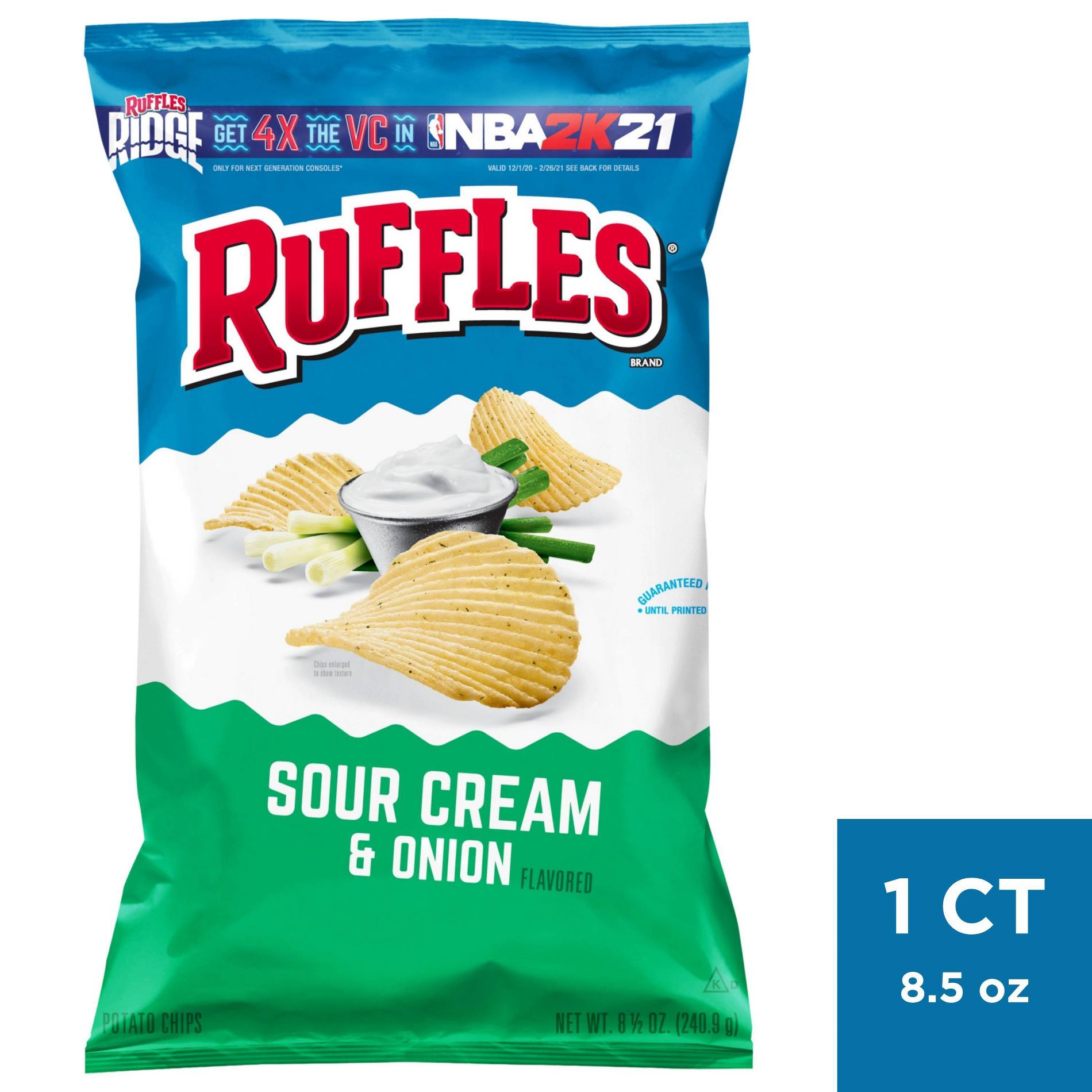 Ruffles Sour Cream & Onion Chips - 8oz