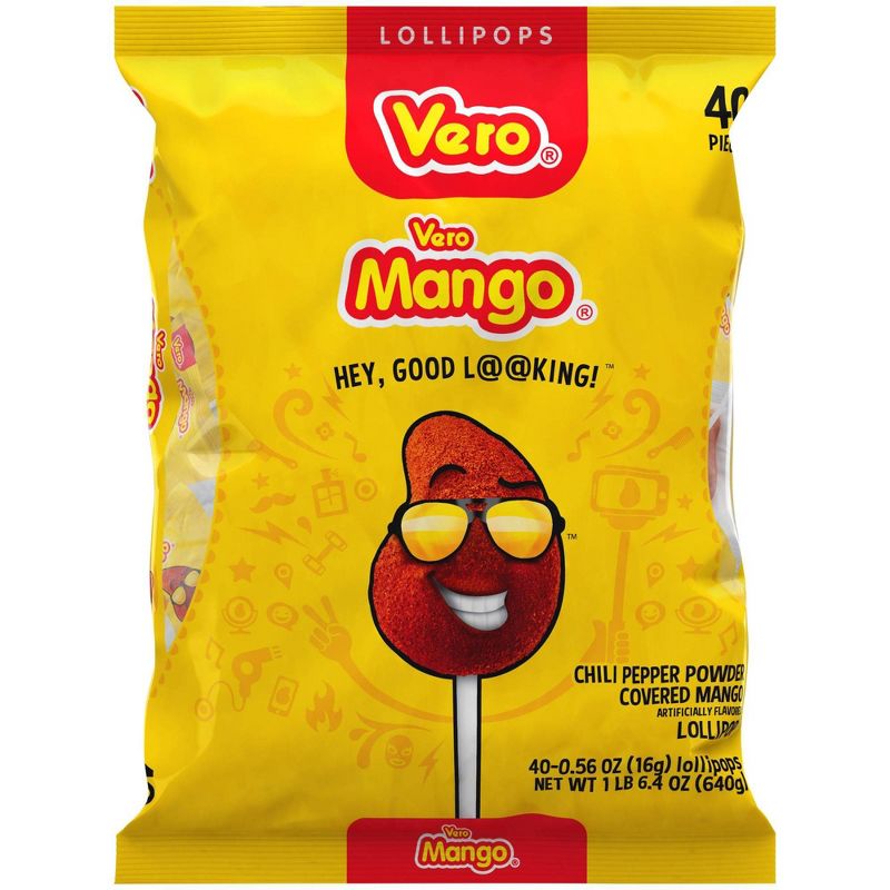 Vero Mango Mango &#38; Chili Lollipops - 40ct/22.6oz, 1 of 7