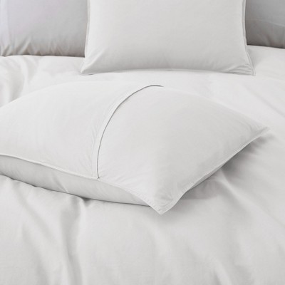 King Size White Linen and Cotton Duvet Cover Set