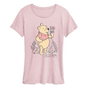 Women's - Disney - Find Beauty Pooh Short Sleeve Graphic T-Shirt - 1 of 3