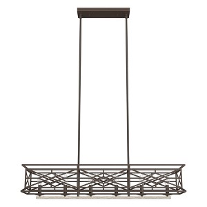 Hunter Fans 10" Langwood Linear Chandelier Onyx Bengal Finish Vintage Design for Indoor Spaces - 1 of 1