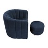 NicBex Swivel Chair with Ottoman, Modern Arm Chair with Boucle Fabric and Solid Wood Base, Accent Chair for Living Room - 3 of 4