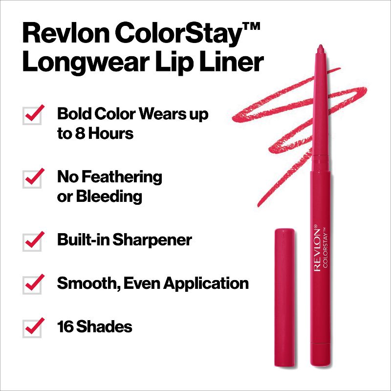 Revlon ColorStay Lip Liner with Built in Sharpener, 5 of 16