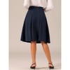 INSPIRE CHIC Women's High Waist Button Decor Vintage Pleated Flared Midi Skirt - 4 of 4