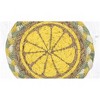 Earth Rugs Lemon Slice Printed Coaster – 5"x5" Braided Jute Square, Citrus Kitchen Accent - 3 of 3
