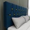 Sapphtopaz Modern Queen Size Bed Frame with Diamond-Shaped Tufted Headboard Velvet Upholstered Platform Bed with Trundle & 2 Storage Drawers - 3 of 4
