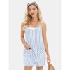 EXLURA Women's Summer Casual Sleeveless Striped Rompers Loose Spaghetti Strap Overalls 2025 Jumpsuits Vacation Beach Outfits - 3 of 4