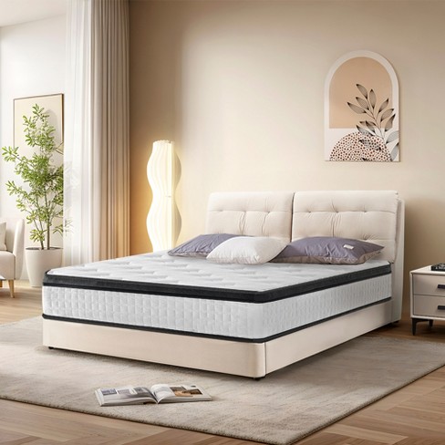 GDFStudio Mary 12" White Memory Foam Individual Pocket Spring Hybrid Mattress - image 1 of 4