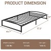 Garvee Metal Bed Frame, Low Profile Platform w/Steel Slats, No Box Spring Needed, Easy Assembly - 2 of 4