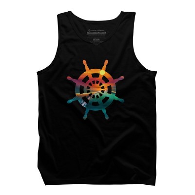 Men's Design By Humans Sailors Sunrise Wave Memories By Goldquills Tank Top