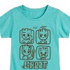 Girls' - Marvel - Guardians of the Galaxy Groot Grid Fitted Short Sleeve Graphic T-Shirt - 2 of 4