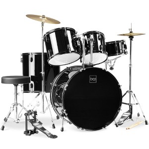 Best Choice Products 5-Piece Beginner Drum Set w/ Snare, Bass, Toms, Cymbal, Hi-Hat, Sticks, Chair, Drum Pedal - 1 of 4