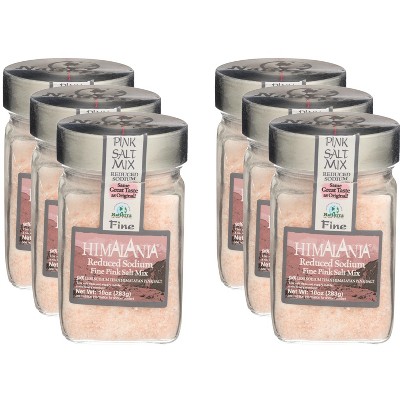 Natierra Salt Pink Fine Reduced Sodium - Pack of 6 - 10  OZ